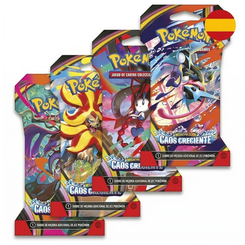 Sobre cartas Caos Creciente Megaevolucion Pokemon español (individual)