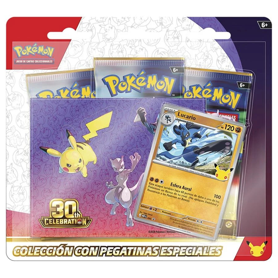 Juego Cartas Tech Sticker 30th Aniversario Pokemon Español surtido