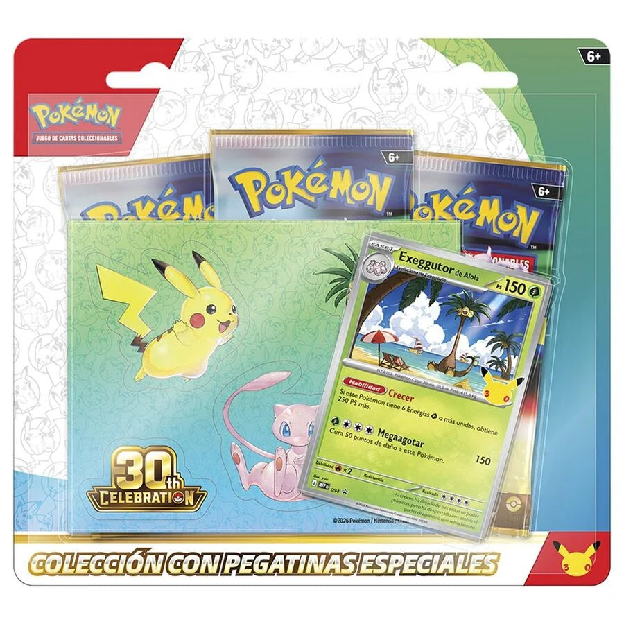 Juego Cartas Tech Sticker 30th Aniversario Pokemon Español surtido
