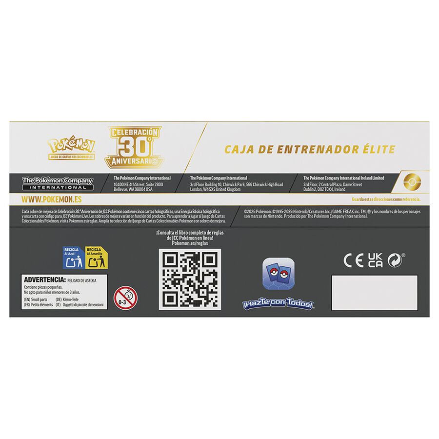 Estuche Entrenador Elite 30th Aniversario cartas Pokemon Español