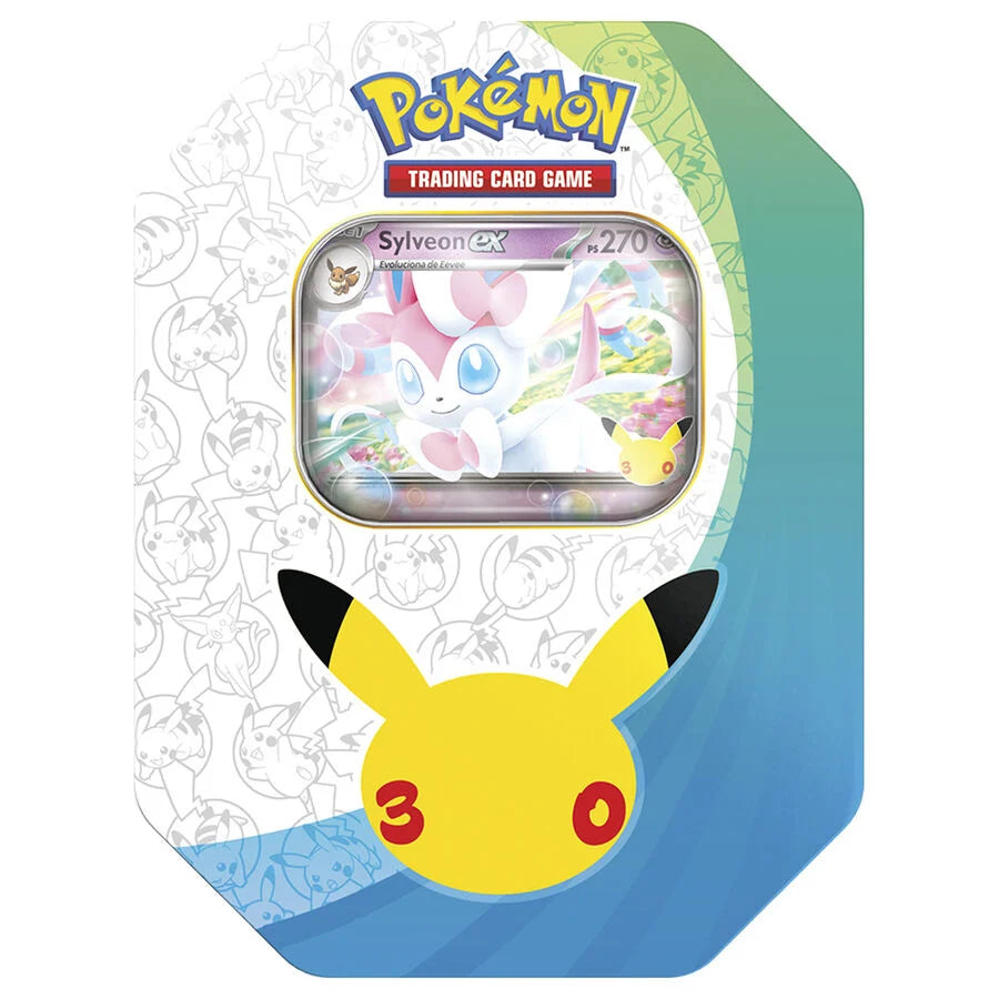 Lata Juego Cartas Sylveon / Greninja 30th Aniversario Pokemon Español surtido