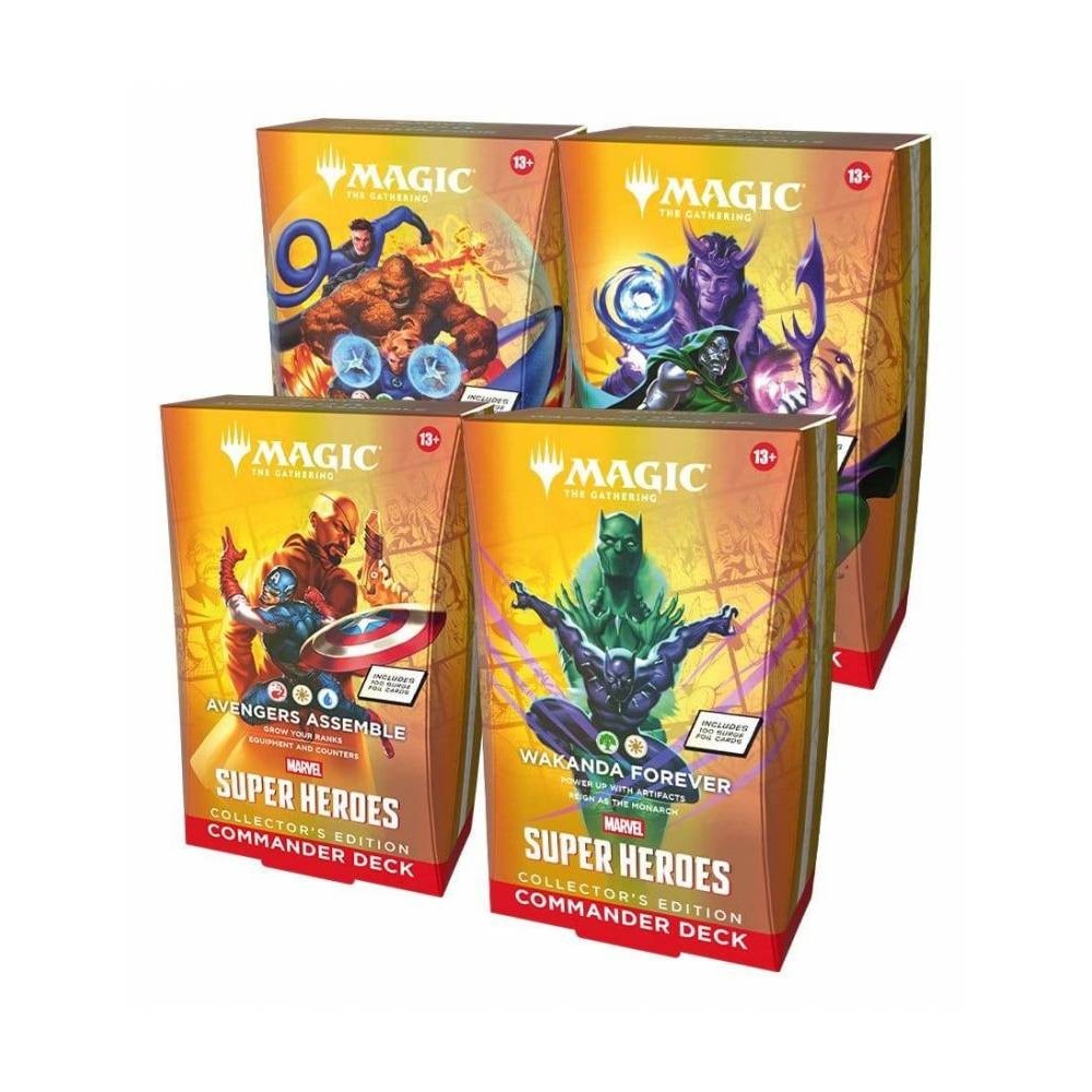 MTG MARVEL SUPERHEROES COMMANDER COLLECTOR (4) ING
